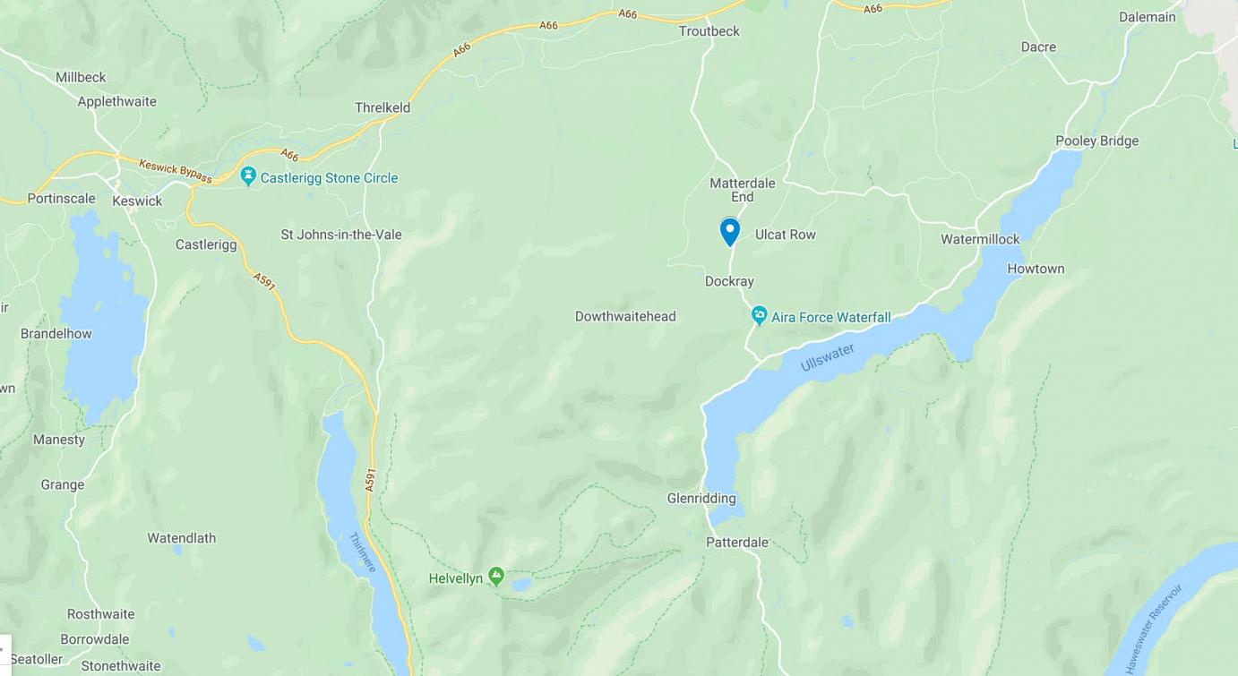 Thornythwaite Farm cottages Ullswater location